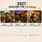 ✨️Surprise 60% Off！💥Each only ￡9.98🐮May 2027 bring you booming luck！🔥2027 Funny Highland Cow Wall Calendar | A4 Hanging Calendar |