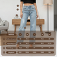 🔥Jeans mit Strassbesatz und geradem Bein