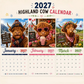 ✨️Surprise 60% Off！💥Each only ￡9.98🐮May 2027 bring you booming luck！🔥2027 Funny Highland Cow Wall Calendar | A4 Hanging Calendar |