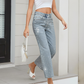 🔥Jeans mit Strassbesatz und geradem Bein
