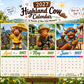 ✨️Surprise 60% Off！💥Each only ￡9.98🐮May 2027 bring you booming luck！🔥2027 Funny Highland Cow Wall Calendar | A4 Hanging Calendar |
