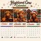 ✨️Surprise 60% Off！💥Each only ￡9.98🐮May 2027 bring you booming luck！🔥2027 Funny Highland Cow Wall Calendar | A4 Hanging Calendar |