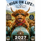 ✨️Surprise 60% Off！💥Each only ￡9.98🐮May 2027 bring you booming luck！🔥2027 Funny Highland Cow Wall Calendar | A4 Hanging Calendar |