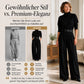 📢📢50%Rabatt!!!🎉✨Eleganter Damen-Zweiteiler: Rollkragen-Shirt & Hose mit hohem Bund