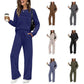🔥Letzter Tag 50% Rabatt✨Loungeset für Damen: Top mit Rundhalsausschnitt & Hose mit Kordelzug💖