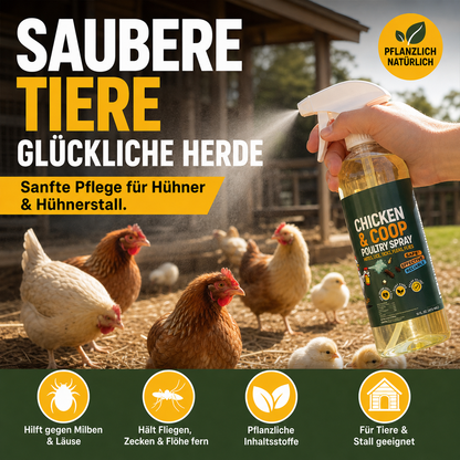 ❄️Sommerfrische 50 % Rabatt!🐔Geflügel- & Hühnerstall-Milben- und Läusespray – gebrauchsfertig, 120 ml
