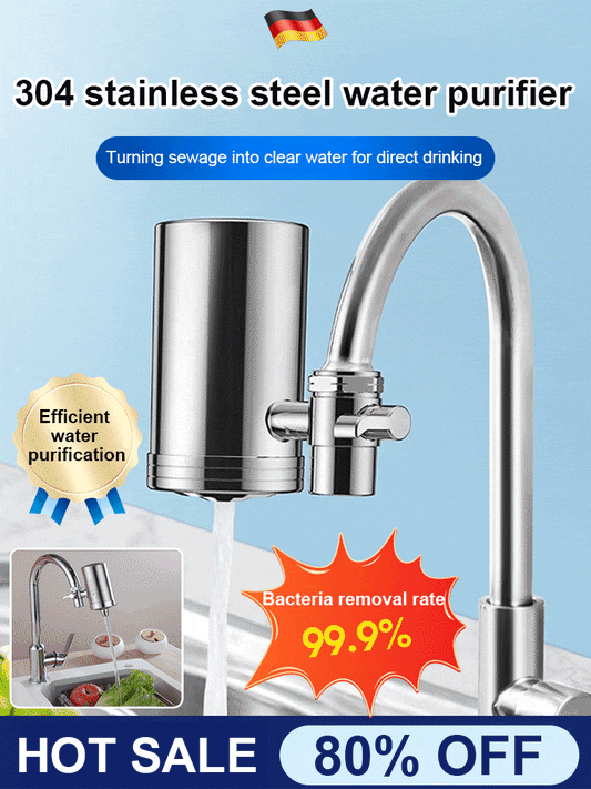 🔥Installationsfreier Edelstahl-Haushaltswasserhahn-Wasserreiniger