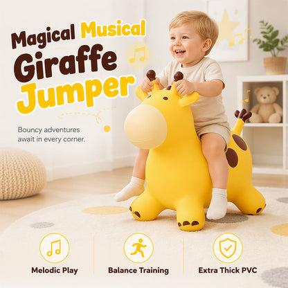 🦒 Niedliches Giraffen-Hüpfspieltier für Kinder, aktives Spielzeug